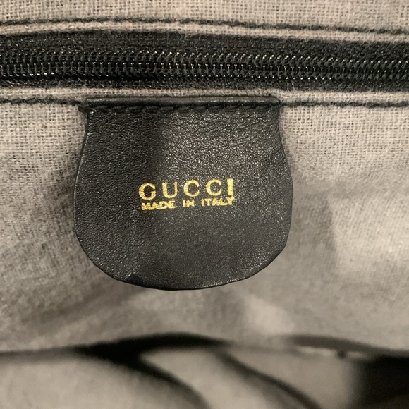 Gucci black leather and bamboo handle purse bag. Date code is in photos. - Picture 4 of 10